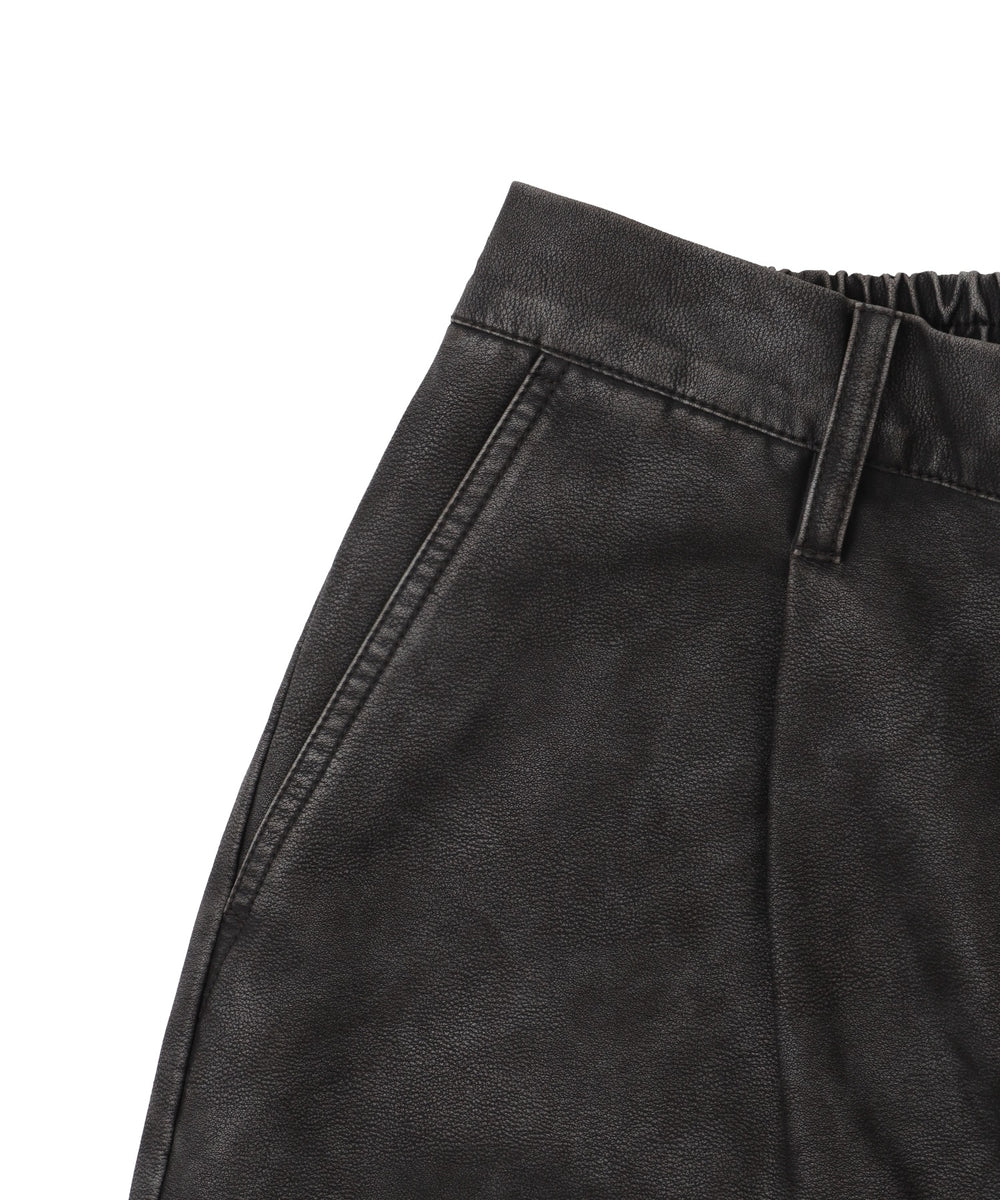 合皮バギーZIPポケットショーツ