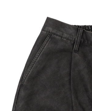 合皮バギーZIPポケットショーツ