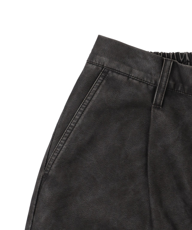 合皮バギーZIPポケットショーツ