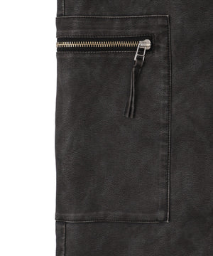 合皮バギーZIPポケットショーツ