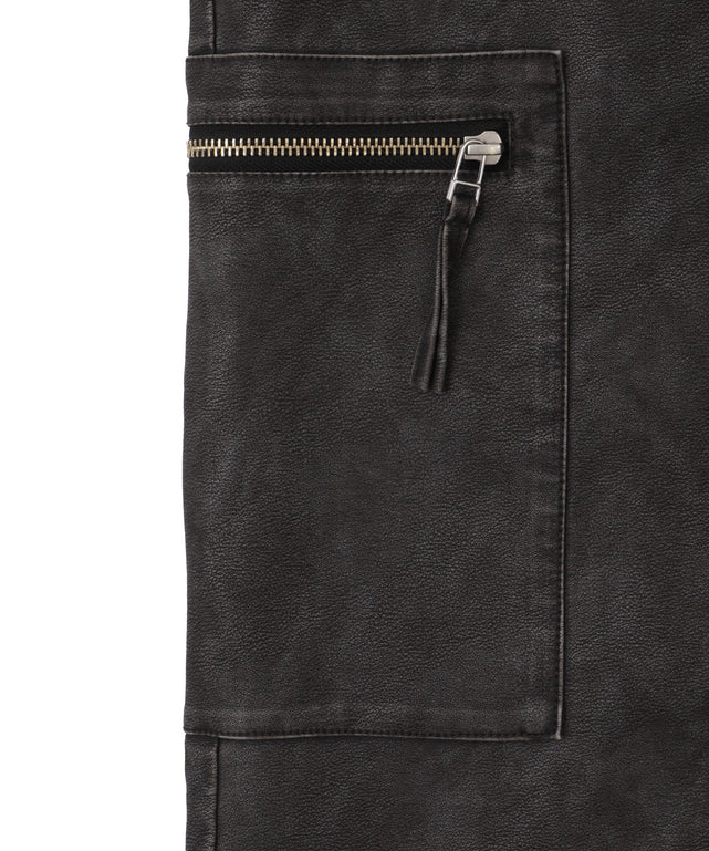 合皮バギーZIPポケットショーツ