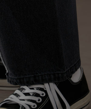 フリンジラインストレートデニム