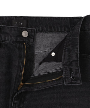 フリンジラインストレートデニム