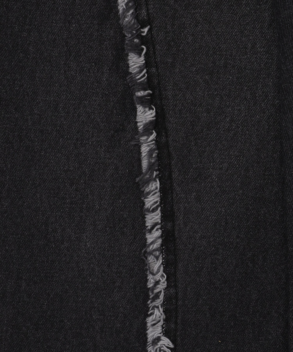 フリンジラインストレートデニム