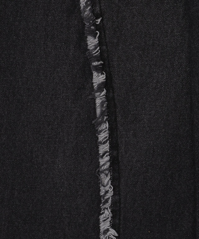 フリンジラインストレートデニム