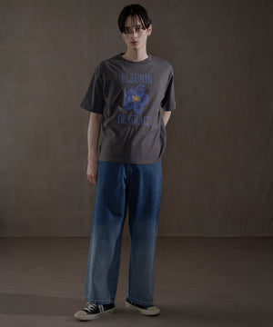 デニム中濃加工　モデル：180㎝　L着用