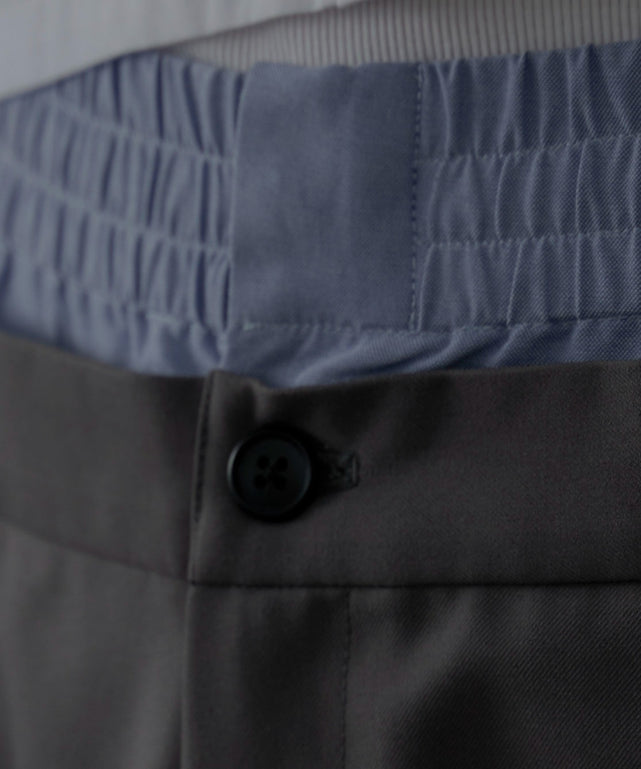 ダブルウエストバギースラックス