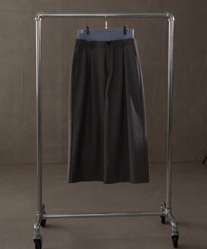 ダブルウエストバギースラックス