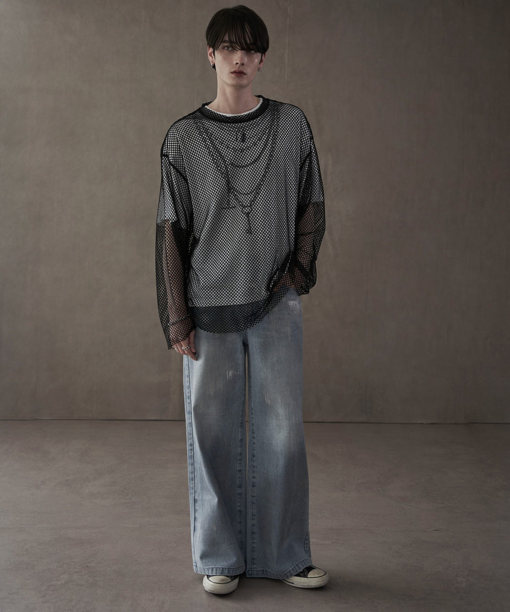 デニム淡　モデル：180㎝　L着用