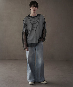 デニム淡　モデル：180㎝　L着用