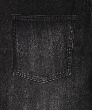 シルバープリントバギーフレアデニム