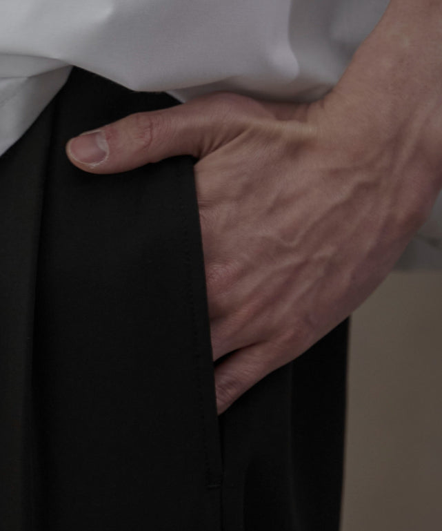 TRラップスカート付きスラックス