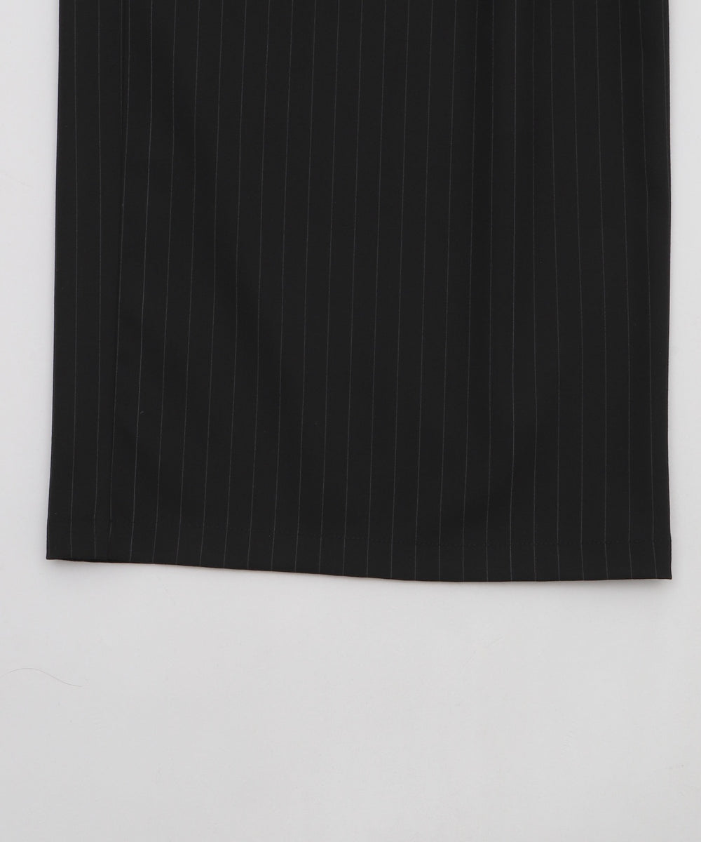 ピンストライプタックワイドスラックス