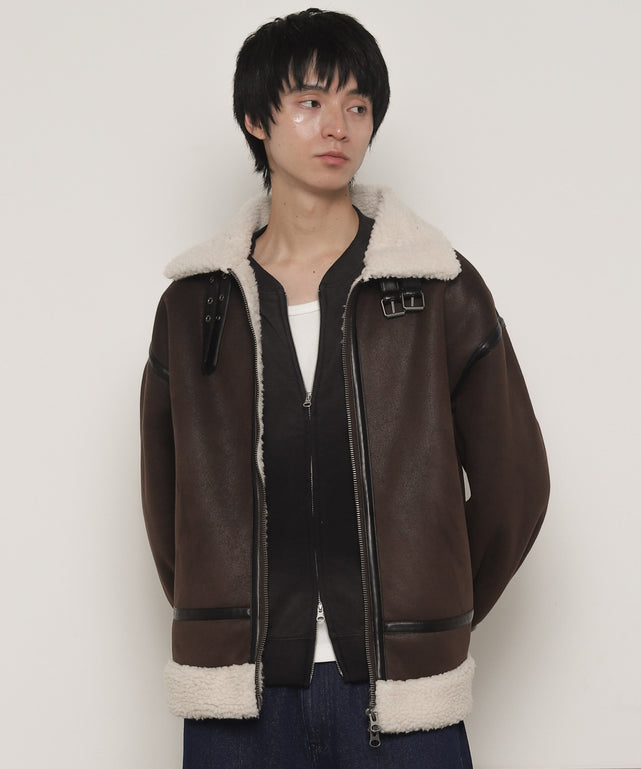 B－3ジャケット/ブラウン モデル：180cm L着用