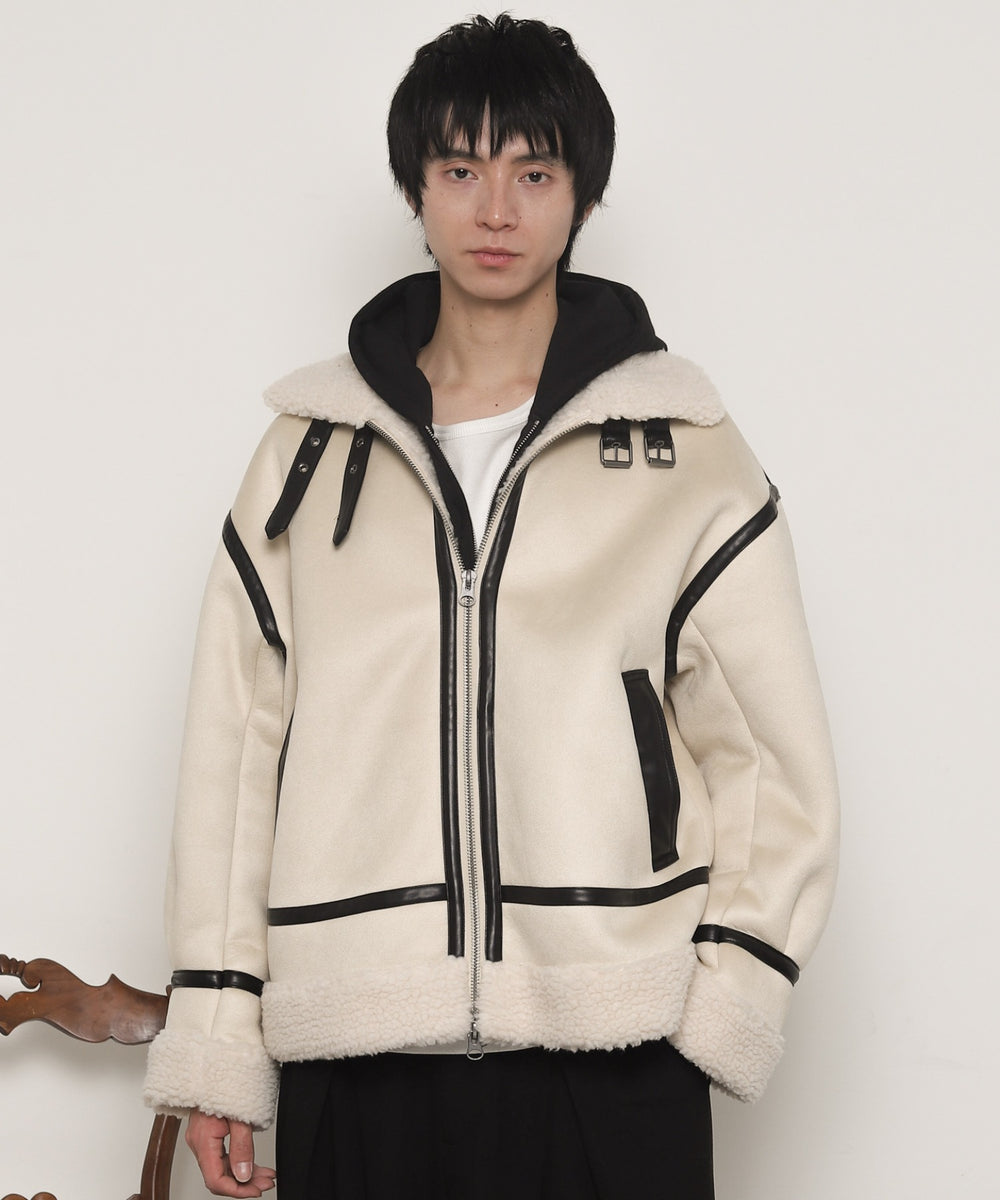 Lベージュ モデル：180cm L着用