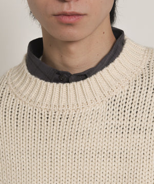 クロップドチャンキーニットプルオーバー