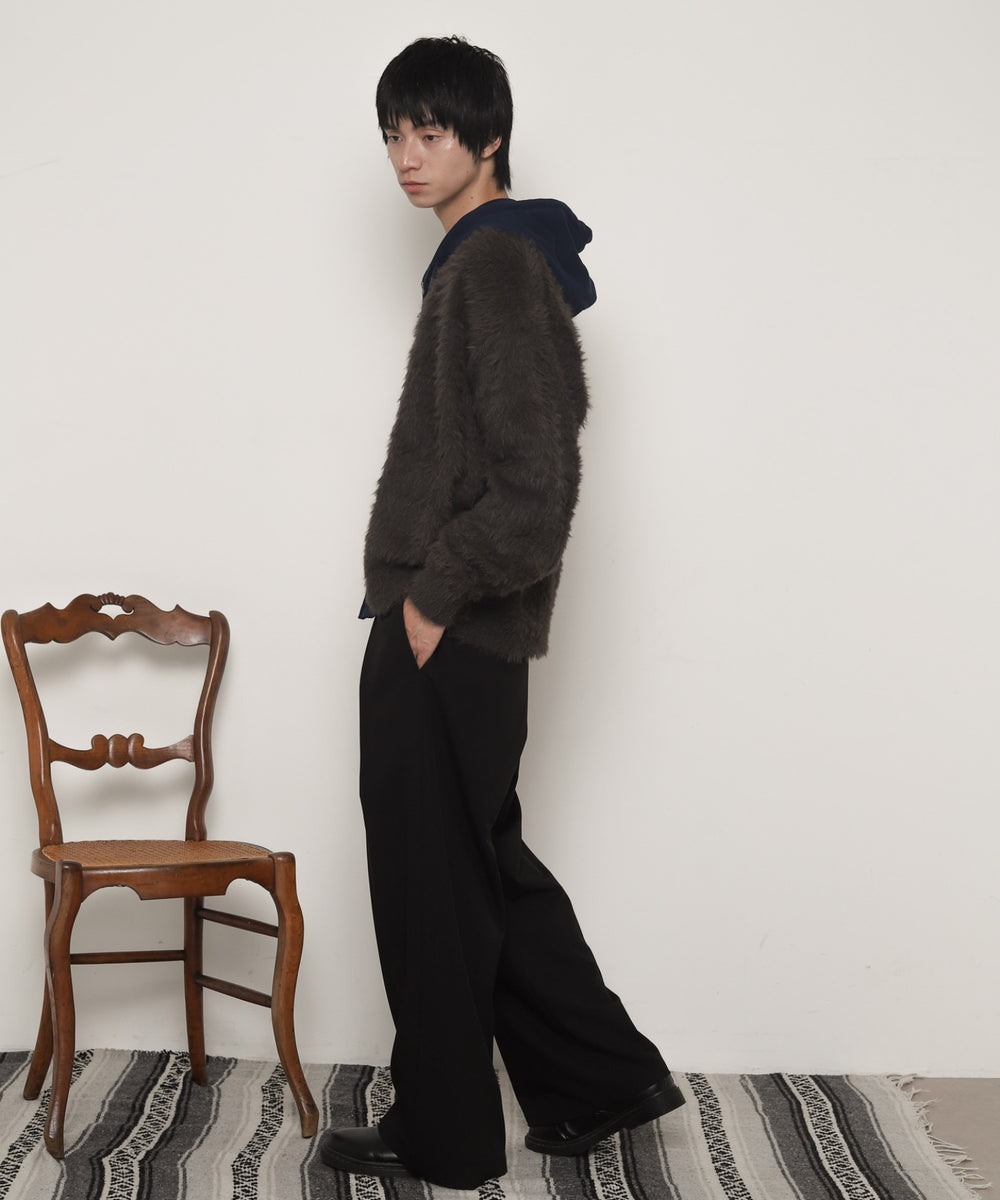 フェザーニットボタンシャツ