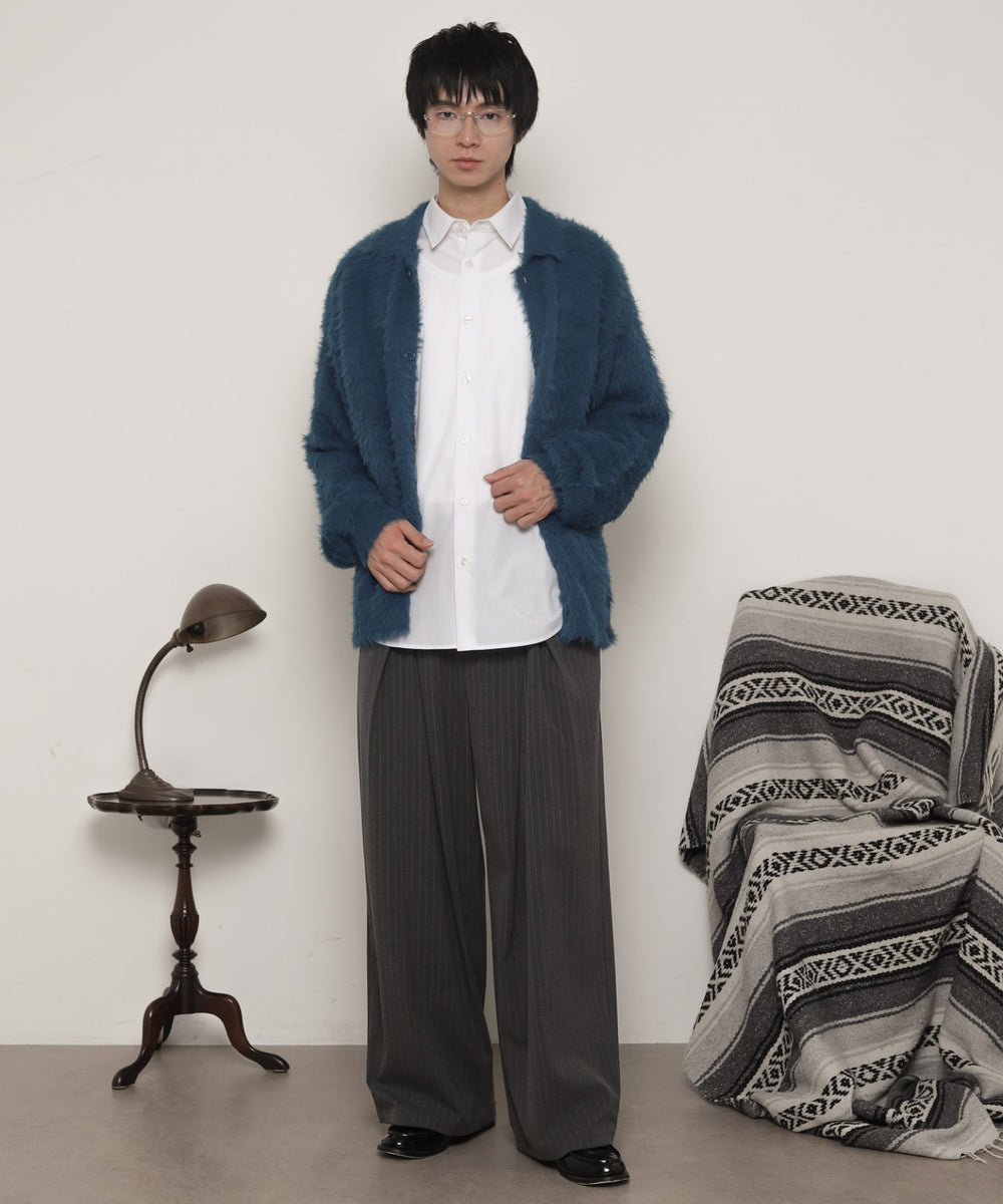 フェザーニットボタンシャツ