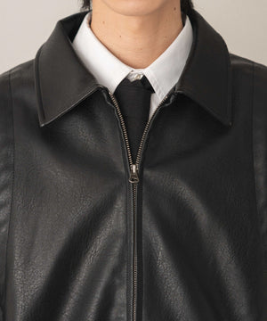 PUタックボンバージャケット