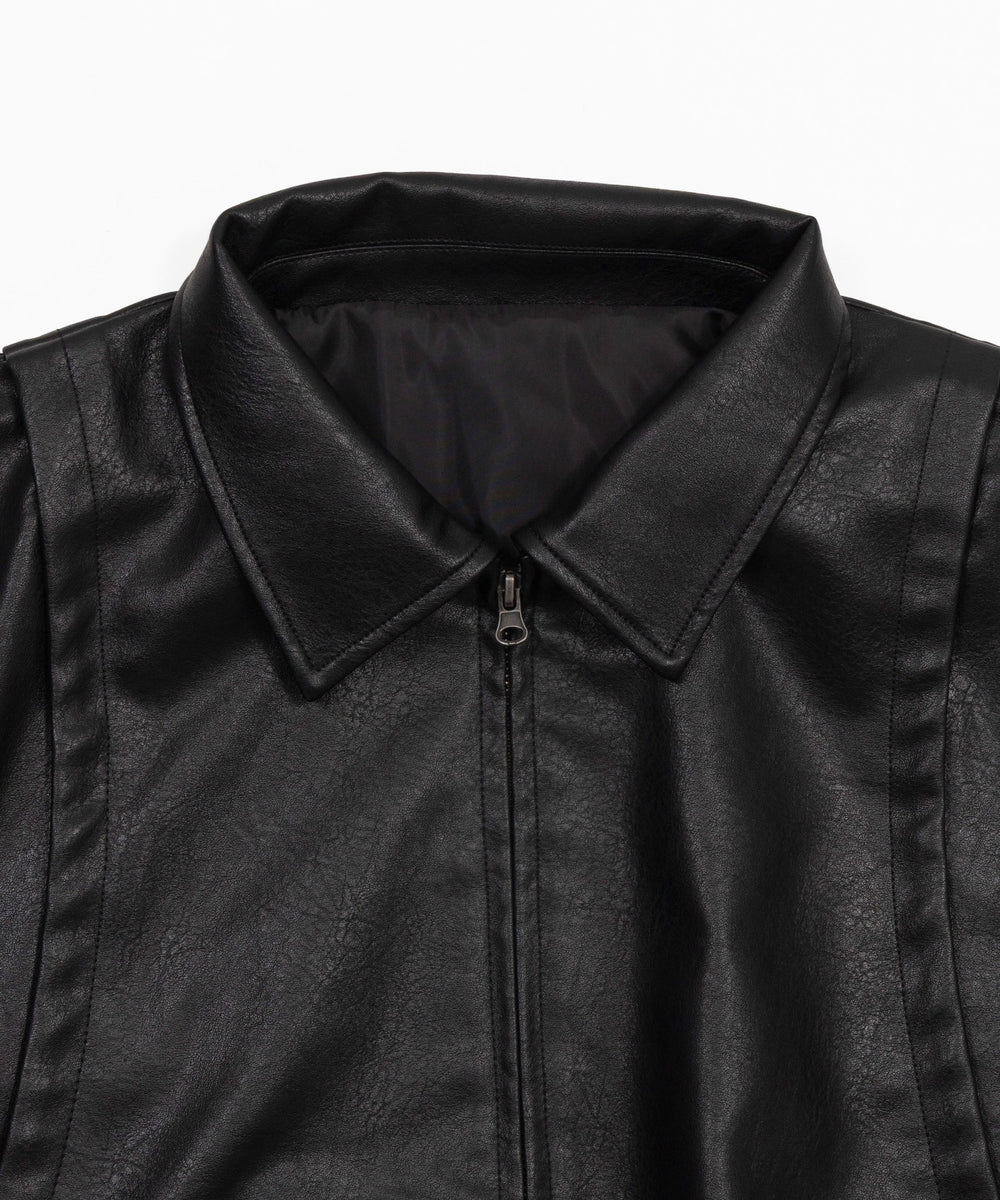 PUタックボンバージャケット