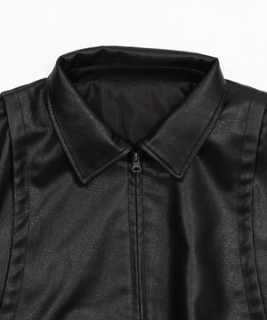 PUタックボンバージャケット