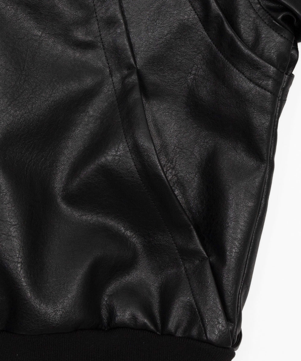 PUタックボンバージャケット