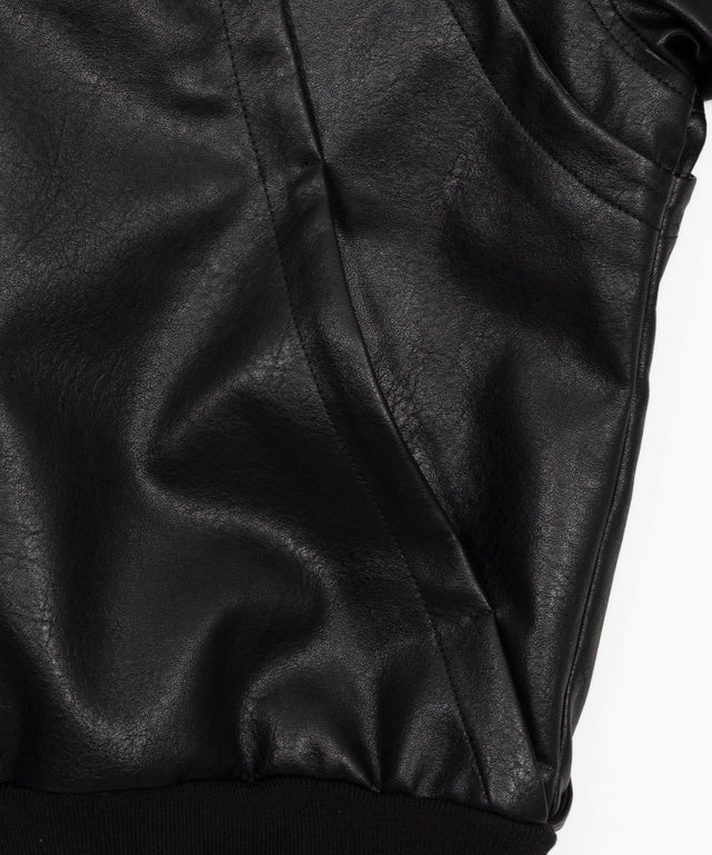 PUタックボンバージャケット