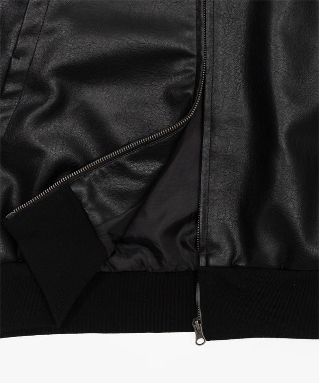 PUタックボンバージャケット