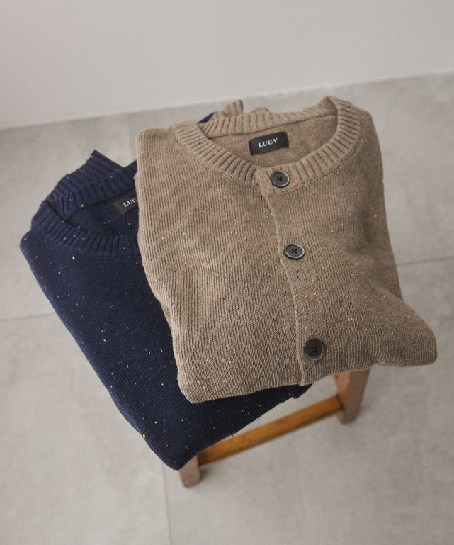 ネップクルーネックカーディガン