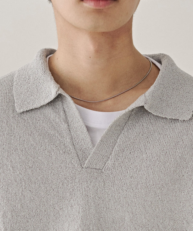 スキッパーニットポロ