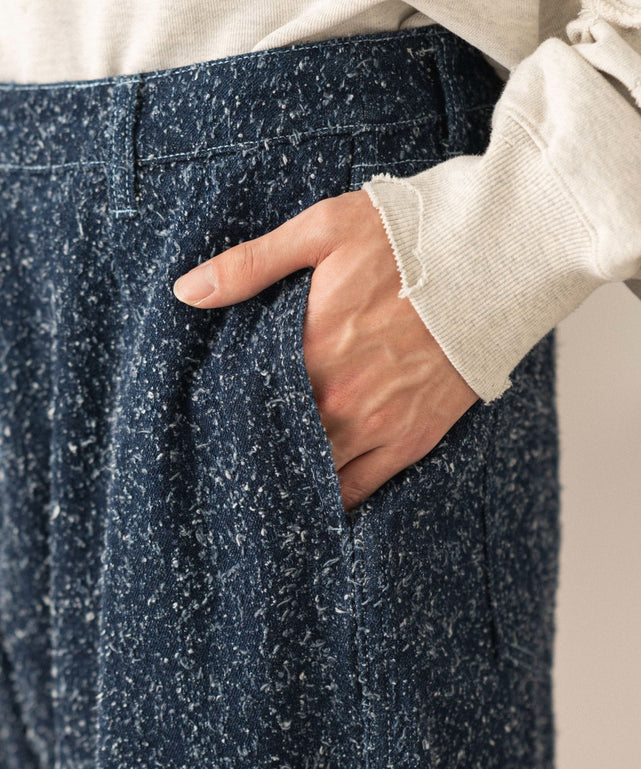 ネップデニムバギーパンツ