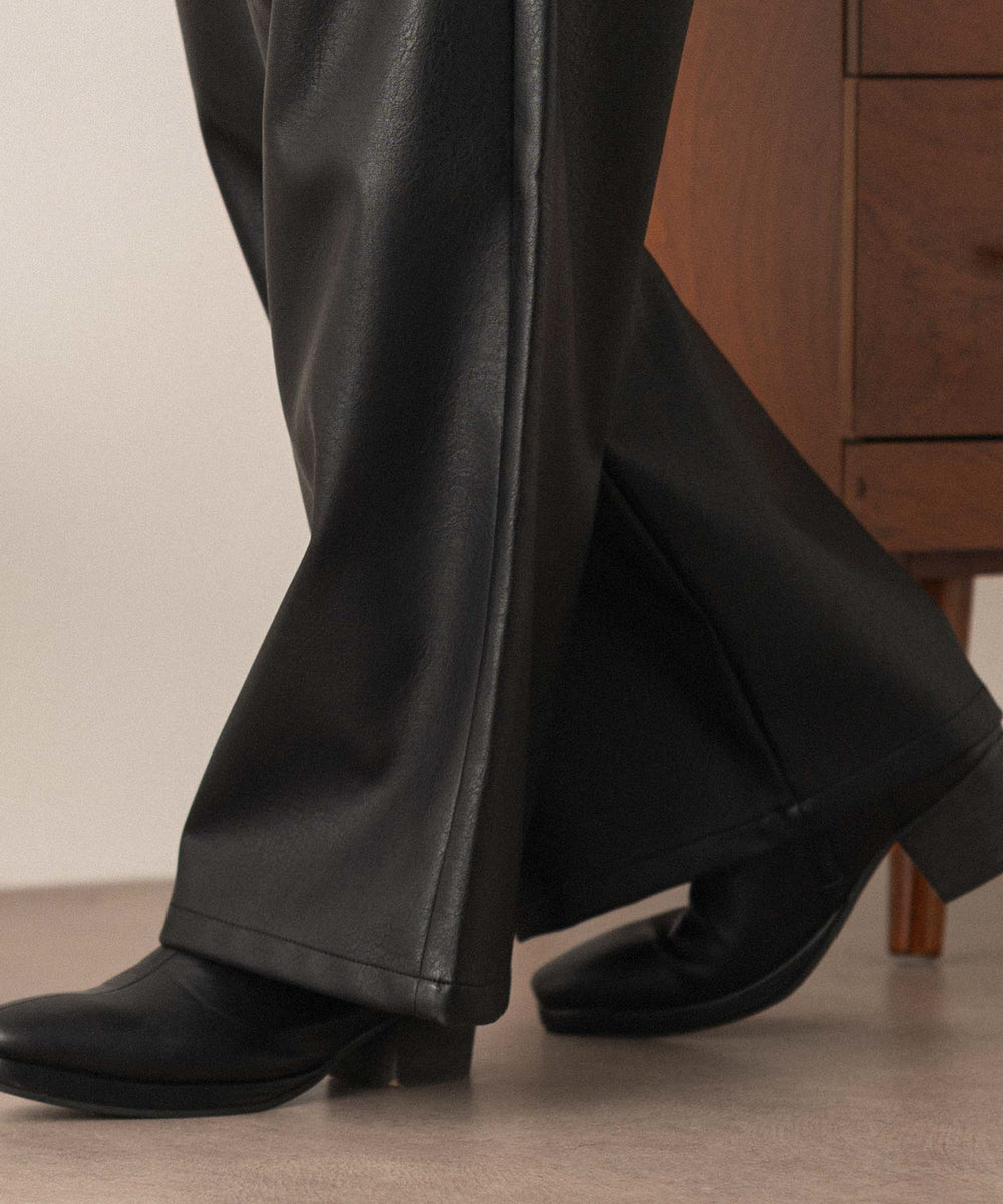 PUタックワイドトラウザー