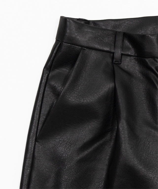 PUタックワイドトラウザー