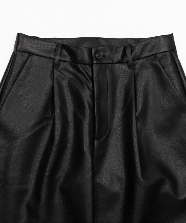 PUタックワイドトラウザー