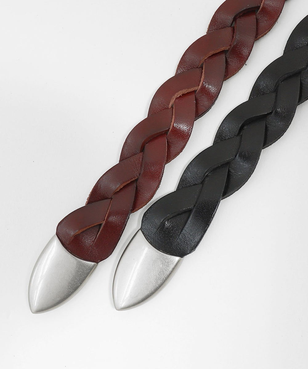 ウエスタンレザーメッシュベルト