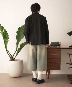 デニム淡加工 モデル：180cm L着用