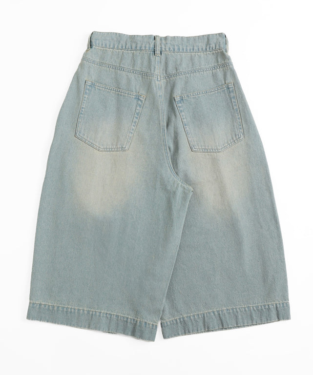 クロップドワイドデニムパンツ