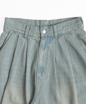 クロップドワイドデニムパンツ