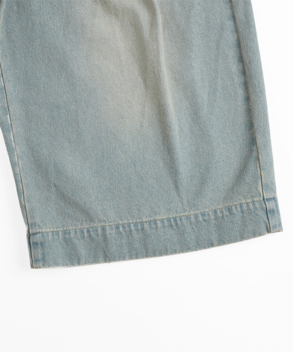 クロップドワイドデニムパンツ