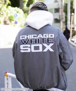 Starter Mens Chicago White Sox White Sox The Power Play Pullover - Mens Black/Grey/White Size L