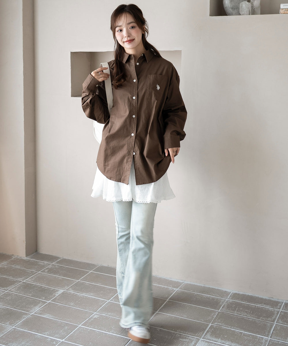 ブラウン　モデル：165cm F着用