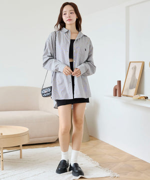 ブラックチェック1モデル：165cm F着用