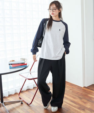 柄3(ネイビーラグラン) モデル：165cm F着用