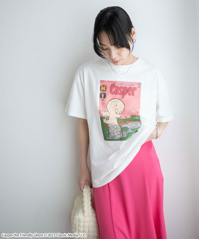 Casper/レトロTシャツ【一部店舗限定】/ホワイト モデル：164cm F着用