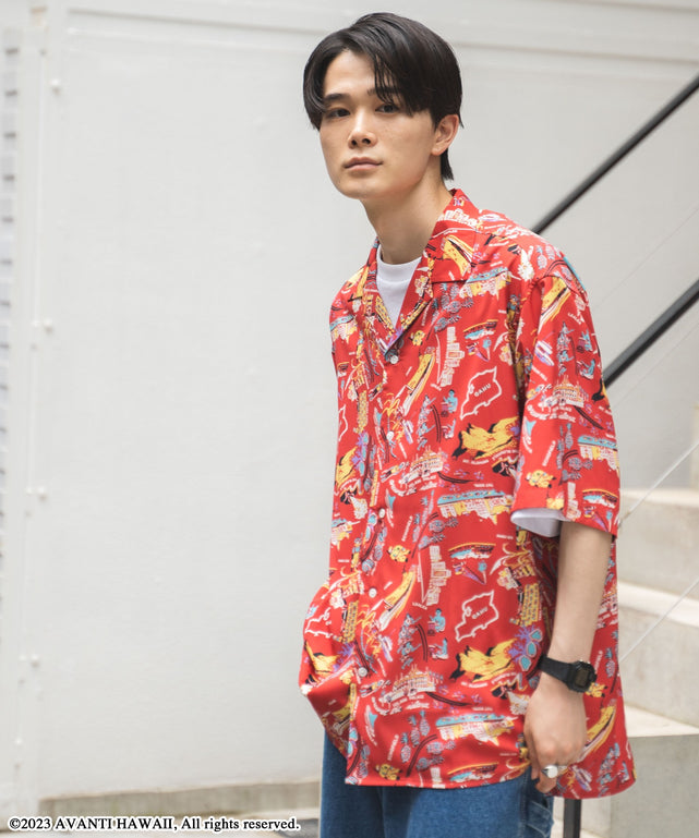 Avanti|別注アロハシャツ/柄2 モデル：177cm L着用