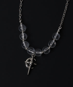 MビーズMIXチェーンモチーフネックレス