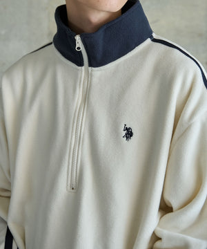 USPOLOフリースハーフジッププルオーバー