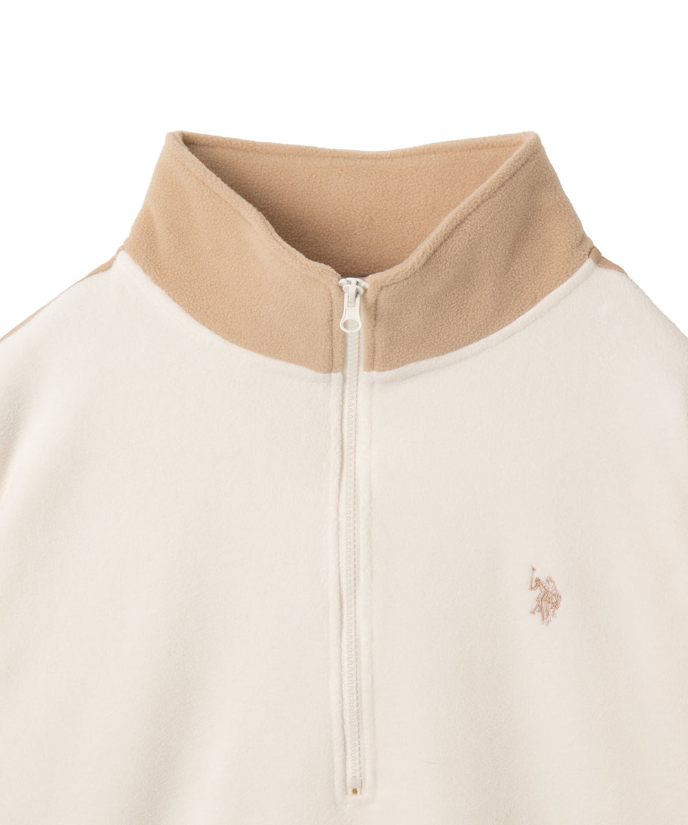 USPOLOフリースハーフジッププルオーバー
