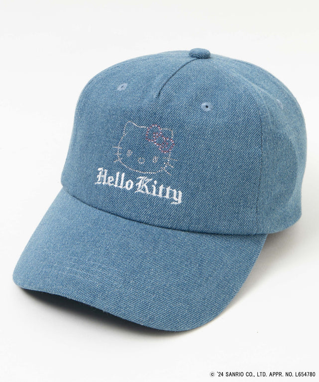 HELLOKITTYコラボデニムキャップ/デニム中濃加工色