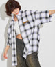 ホワイト系チェック モデル：160cm L着用